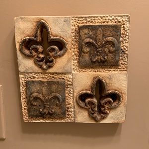 “French Connection” Fleur de lis wall plaque.